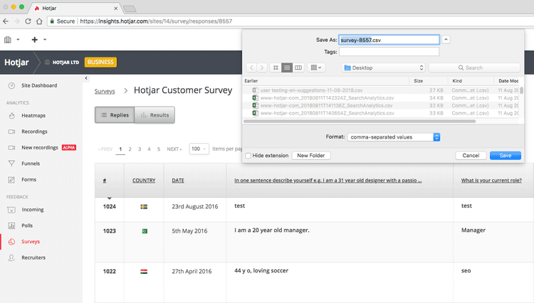 #Hotjar uses Hotjar for open-ended usability surveys